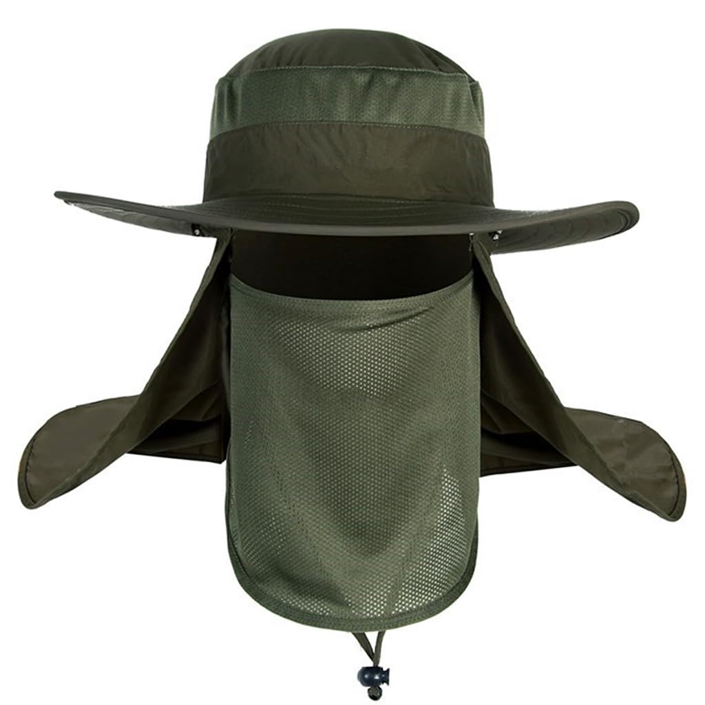 GUSTAVE Wide Brim Summer Hat with Detachable Neck Flap & Mesh Face Cover UV Sun Protection Outdoor Breathable Lightweight Summer Hat for Camping, Hiking, Fishing, Adjustable 21.6 GUSTAVE Wide Brim Summer Hat with Detachable Neck Flap & Mesh Face Cover UV Sun Protection Outdoor Breathable Lightweight Summer Hat for Camping, Hiking, Fishing, Adjustable 21.6